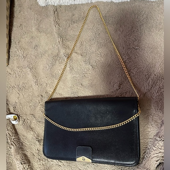 Christian Dior - chain sling black leather - Picture 1 of 10
